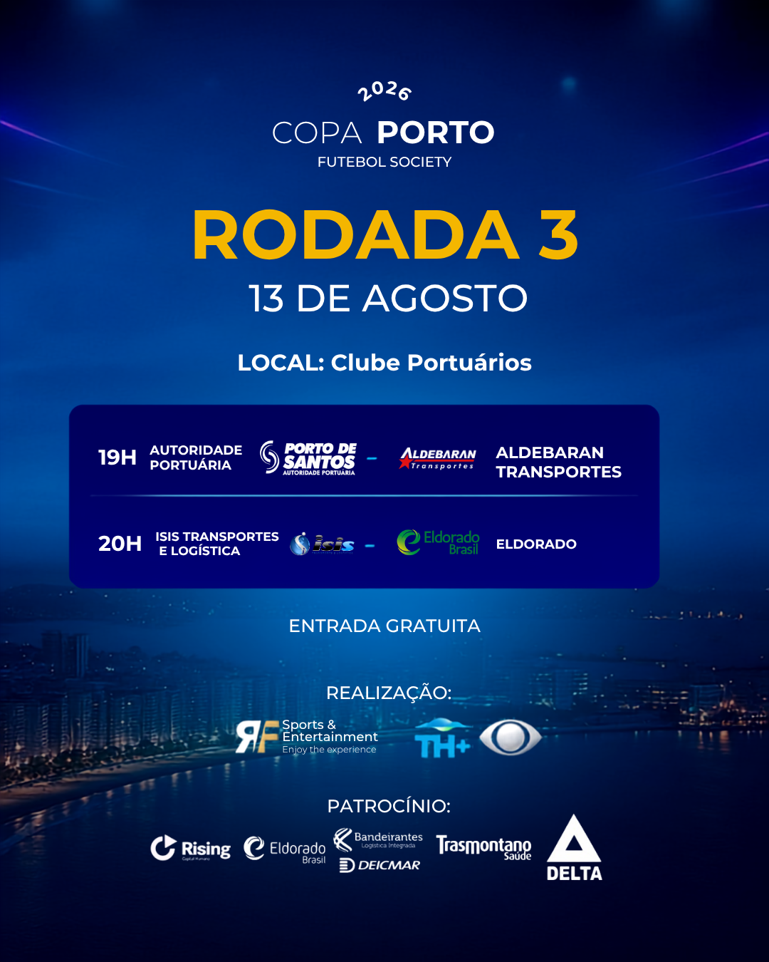 Confira a programação desta quinta-feira da Copa Porto de Futebol Society
