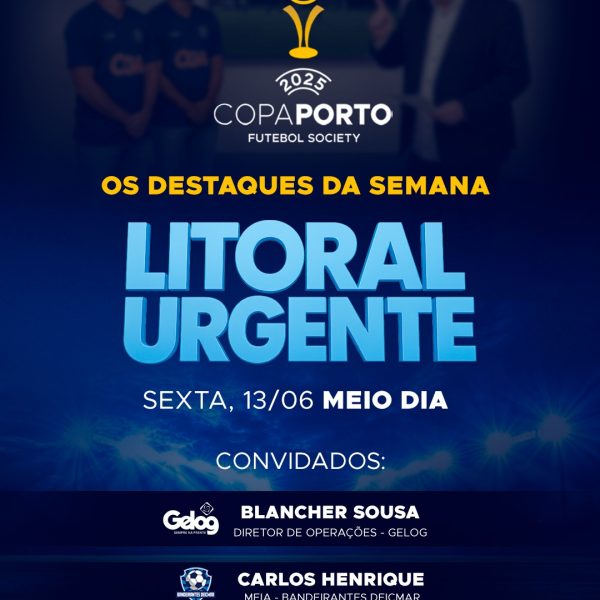 Diretor do Grupo Gelog e meia da Band Deicmar são os convidados do Litoral Urgente desta sexta-feira